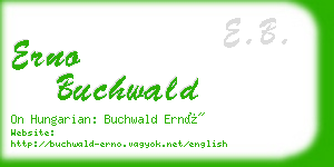 erno buchwald business card